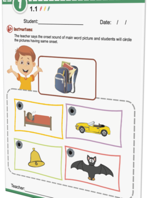 Phonemic Awareness Onset Fluency - Worksheet
