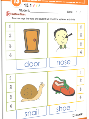 Syllables Phonics Worksheet